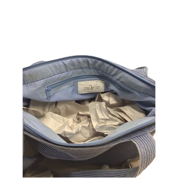 Liz Claiborne Hand Bag, The Villager, Robins Egg Blue ,W/ Matching Coin Purse - Picture 4 of 4